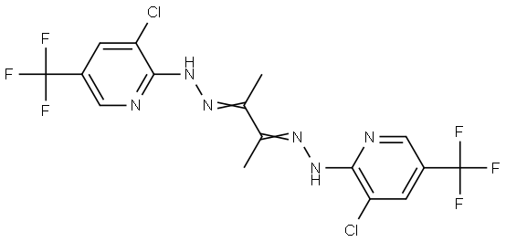 2,3-Butanedione bis(N-[3-chloro-5-(trifluoromethyl)-2-pyridinyl]hydrazone) 结构式