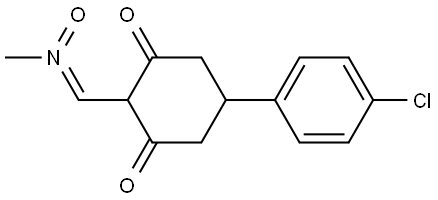 ([4-(4-Chlorophenyl)-2,6-dioxocyclohexyl]methylene)(methyl)ammoniumolate 结构式