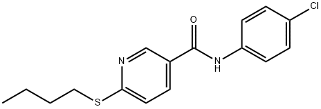 6-(Butylsulfanyl)-N-(4-chlorophenyl)nicotinamide 结构式