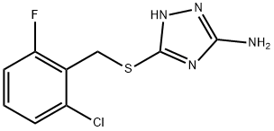 3-[(2-CHLORO-6-FLUOROBENZYL)SULFANYL]-1H-1,2,4-TRIAZOL-5-AMINE 结构式
