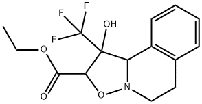 ETHYL 1-HYDROXY-1-(TRIFLUOROMETHYL)-1,5,6,10B-TETRAHYDRO-2H-ISOXAZOLO[3,2-A]ISOQUINOLINE-2-CARBOXYLATE 结构式