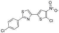 4-(5-CHLORO-4-NITRO-2-THIENYL)-2-(4-CHLOROPHENYL)-1,3-THIAZOLE 结构式