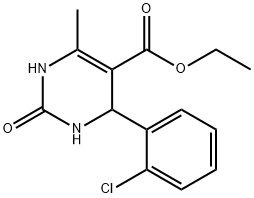 4-(2-氯苯基)-6-甲基-2-氧代-1,2,3,4-四氢嘧啶-5-羧酸乙酯 结构式