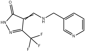 4-([(3-PYRIDINYLMETHYL)AMINO]METHYLENE)-5-(TRIFLUOROMETHYL)-2,4-DIHYDRO-3H-PYRAZOL-3-ONE 结构式