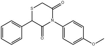 4-(4-METHOXYPHENYL)-2-PHENYL-3,5-THIOMORPHOLINEDIONE 结构式