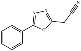 2-(5-苯基-1,3,4-噁二唑-2-基)乙腈 结构式