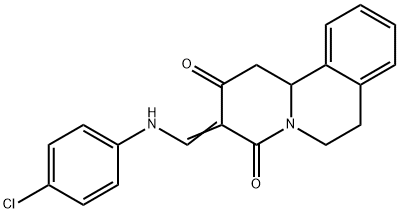 3-(((4-氯苯基)亚氨基)甲基)-2-羟基-1,6,7,11B-四氢-4H-吡啶并[2,1-A]异喹啉-4-酮 结构式