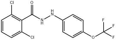 2,6-Dichloro-N'-[4-(trifluoromethoxy)phenyl]benzenecarbohydrazide 结构式