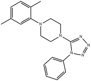 1-(2,5-DIMETHYLPHENYL)-4-(1-PHENYL-1H-1,2,3,4-TETRAAZOL-5-YL)PIPERAZINE 结构式