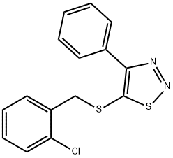 2-CHLOROBENZYL 4-PHENYL-1,2,3-THIADIAZOL-5-YL SULFIDE 结构式