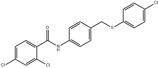 2,4-DICHLORO-N-(4-([(4-CHLOROPHENYL)SULFANYL]METHYL)PHENYL)BENZENECARBOXAMIDE 结构式