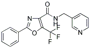 N-(3-PYRIDINYLMETHYL)-2-PHENYL-5-(TRIFLUOROMETHYL)-OXAZOLE-4-CARBOXAMIDE 结构式