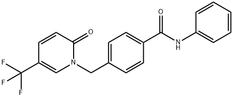 4-([2-OXO-5-(TRIFLUOROMETHYL)-1(2H)-PYRIDINYL]METHYL)-N-PHENYLBENZENECARBOXAMIDE 结构式