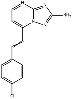 7-(4-CHLOROSTYRYL)[1,2,4]TRIAZOLO[1,5-A]PYRIMIDIN-2-AMINE 结构式