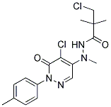N'1-[5-CHLORO-1-(4-METHYLPHENYL)-6-OXO-1,6-DIHYDROPYRIDAZIN-4-YL]-N'1,2,2-TRIMETHYL-3-CHLOROPROPANOHYDRAZIDE 结构式