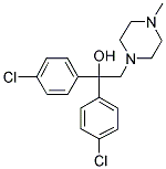 1,1-BIS(4-CHLOROPHENYL)-2-(4-METHYLPIPERAZINO)-1-ETHANOL 结构式