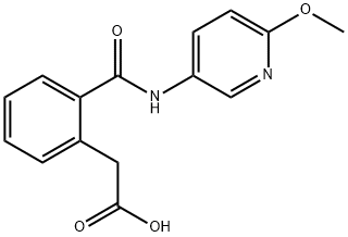 2-(2-(N-(6-METHOXY-3-PYRIDYL)CARBAMOYL)PHENYL)ACETIC ACID 结构式