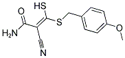 2-CYANO-3-MERCAPTO-3-[(4-METHOXYBENZYL)THIO]ACRYLAMIDE 结构式