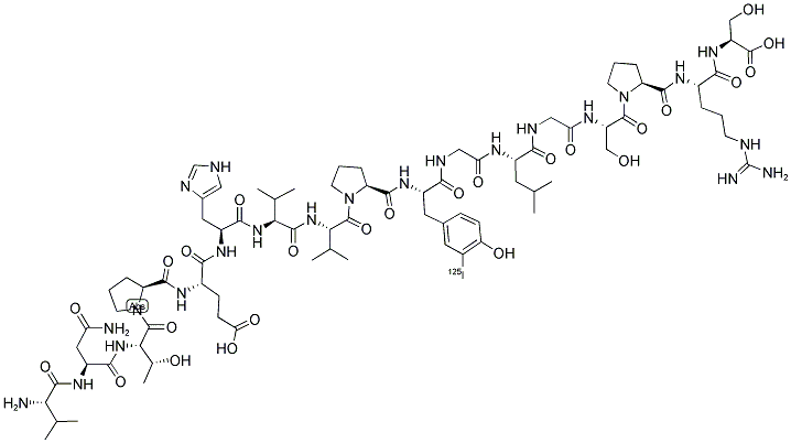 ([125I]-TYR)-BIG ENDOTHELIN-1 FRAGMENT (22-38) (HUMAN) 结构式