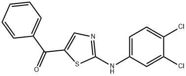 [2-(3,4-DICHLOROANILINO)-1,3-THIAZOL-5-YL](PHENYL)METHANONE 结构式