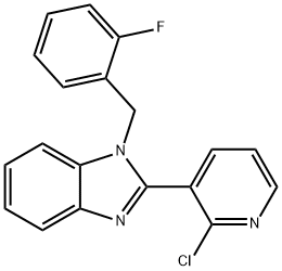 2-(2-Chloro-3-pyridinyl)-1-(2-fluorobenzyl)-1H-1,3-benzimidazole 结构式