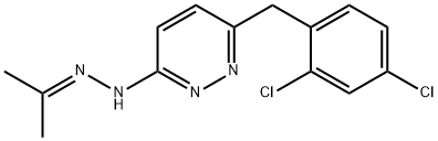 Acetone N-[6-(2,4-dichlorobenzyl)-3-pyridazinyl]hydrazone 结构式