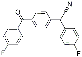 2-(4-(4-氟苯甲酰基)苯基)-2-(4-氟苯基)乙腈 结构式