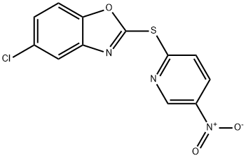 5-CHLORO-1,3-BENZOXAZOL-2-YL 5-NITRO-2-PYRIDINYL SULFIDE 结构式