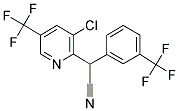 2-[3-CHLORO-5-(TRIFLUOROMETHYL)-2-PYRIDINYL]-2-[3-(TRIFLUOROMETHYL)PHENYL]ACETONITRILE 结构式