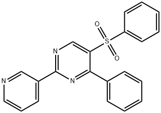 4-PHENYL-5-(PHENYLSULFONYL)-2-(3-PYRIDINYL)PYRIMIDINE 结构式