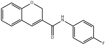 N-(4-FLUOROPHENYL)-2H-CHROMENE-3-CARBOXAMIDE 结构式