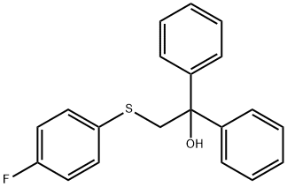 2-[(4-FLUOROPHENYL)SULFANYL]-1,1-DIPHENYL-1-ETHANOL 结构式