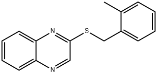 2-METHYLBENZYL 2-QUINOXALINYL SULFIDE 结构式