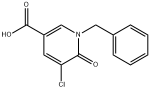 1-BENZYL-5-CHLORO-6-OXO-1,6-DIHYDRO-3-PYRIDINECARBOXYLIC ACID 结构式