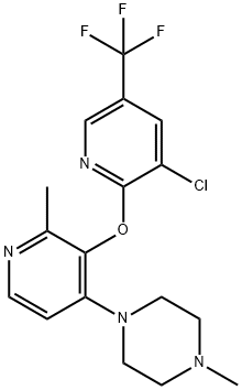1-(3-([3-CHLORO-5-(TRIFLUOROMETHYL)-2-PYRIDINYL]OXY)-2-METHYL-4-PYRIDINYL)-4-METHYLPIPERAZINE 结构式