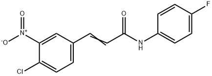 3-(4-CHLORO-3-NITROPHENYL)-N-(4-FLUOROPHENYL)ACRYLAMIDE 结构式