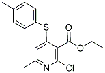 ETHYL 2-CHLORO-6-METHYL-4-[(4-METHYLPHENYL)THIO]NICOTINATE 结构式