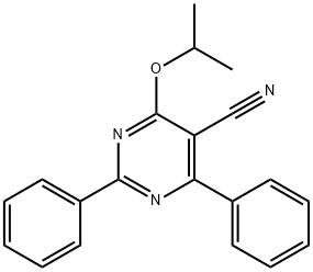 4-ISOPROPOXY-2,6-DIPHENYL-5-PYRIMIDINECARBONITRILE 结构式