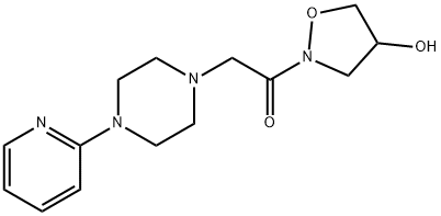 1-[4-HYDROXYDIHYDRO-2(3H)-ISOXAZOLYL]-2-[4-(2-PYRIDINYL)PIPERAZINO]-1-ETHANONE 结构式