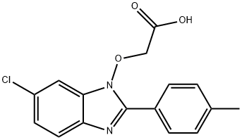 2-([6-CHLORO-2-(4-METHYLPHENYL)-1H-1,3-BENZIMIDAZOL-1-YL]OXY)ACETIC ACID 结构式