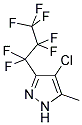 4-CHLORO-3-(HEPTAFLUORO-1-PROPYL)-5-(METHYL)PYRAZOLE 结构式