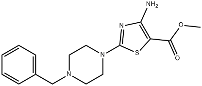 METHYL 4-AMINO-2-(4-BENZYLPIPERAZINO)-1,3-THIAZOLE-5-CARBOXYLATE 结构式