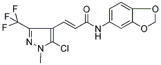 N1-(1,3-BENZODIOXOL-5-YL)-3-[5-CHLORO-1-METHYL-3-(TRIFLUOROMETHYL)-1H-PYRAZOL-4-YL]ACRYLAMIDE 结构式