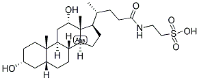 2-([3-ALPHA,12-ALPHA-DIHYDROXY-24-OXO-5-BETA-CHOLAN-24-YL]AMINO)ETHANESULFONIC ACID 结构式