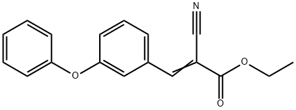 ETHYL 2-NITRILO-3-(3-PHENOXYPHENYL)PROP-2-ENOATE 结构式