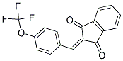 2-((4-TRIFLUOROMETHOXYPHENYL)METHYLENE)INDANE-1,3-DIONE 结构式