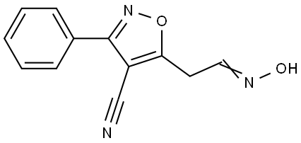 5-[2-(Hydroxyimino)ethyl]-3-phenyl-4-isoxazolecarbonitrile 结构式
