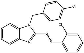 1-(4-CHLOROBENZYL)-2-(2-CHLOROSTYRYL)-1H-1,3-BENZIMIDAZOLE 结构式
