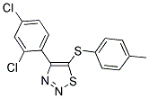 4-(2,4-DICHLOROPHENYL)-1,2,3-THIADIAZOL-5-YL 4-METHYLPHENYL SULFIDE 结构式