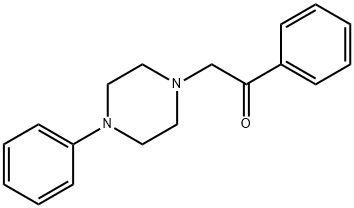 1-PHENYL-2-(4-PHENYLPIPERAZINO)-1-ETHANONE 结构式